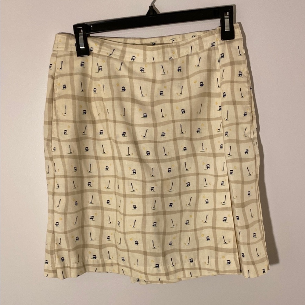 Vintage Liz Claiborne Lizgolf Women’s Skort Linen/Cotton Combo Size 10 Golf Core